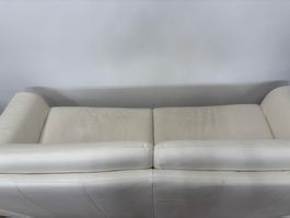 Leu Swiss Ledersofa weiss