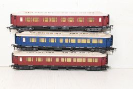 3 Personenwagen Schlafwagen Mitropa Liliput HO/DC