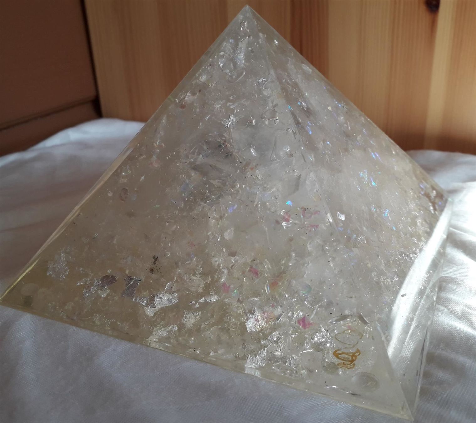 Edelsteine: ORGONIT Pyramide Large * MOND Mondstein – Neu und originalverpackt aus Aeschi b. Spiez von KRONLICHT 8