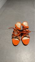 Sandales orange à lacet