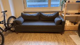 Dunkles Designer 3er Sofa