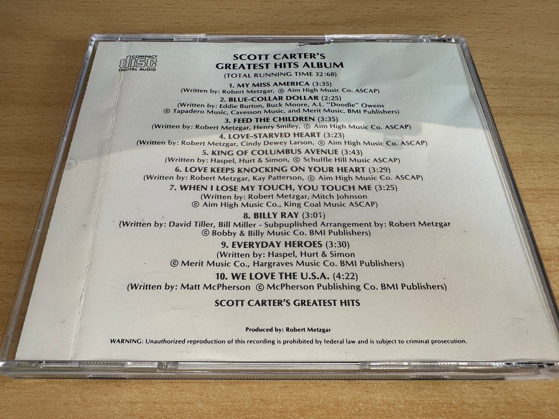 CD: Scott Carter's - Greatest Hits Album – Usato da Rikon im Tösstal venduto da Alpenmutz 1