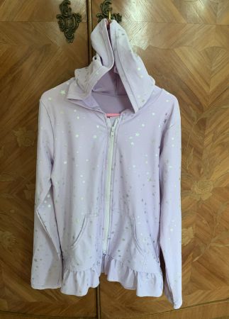 Pastell lila Mädchen JACKE mit Sternen 134 140 cm wie NEU !
