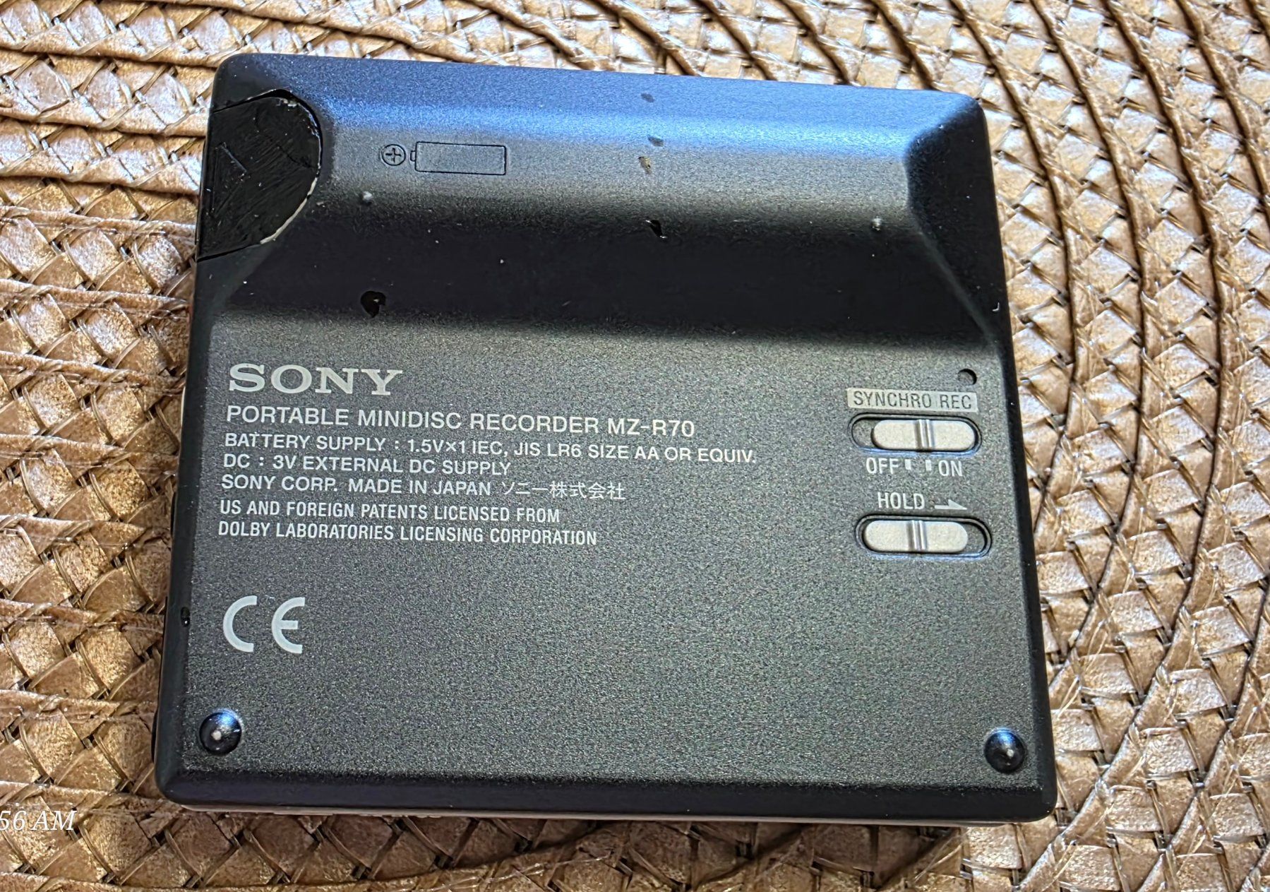 Sony Minidisc: Sony Minidisc MZ-R70 – Usato da Luzern venduto da Sulfato 1