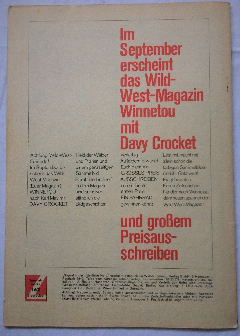 Fumetti: SIGURD - DER RITTERLICHE HELD - Nr.162 – Usato da Schaffhausen venduto da durruti 4