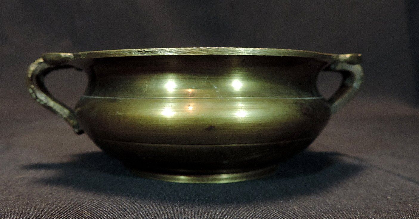 Schalen: Vintage Messingschale mit Griffen, Räucherschale – Gebraucht aus Duggingen von roterbambus