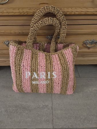 schöne Strandtasche, Baststrandtasche