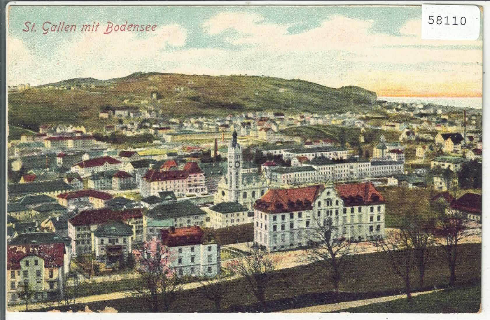 Ansichtskarten: St. Gallen mit Bodensee – Gebraucht aus Ettingen von Kartenplanet