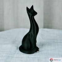 Shadow Cat Sculpture – Elegant Minimalist Decor - 3D Printed