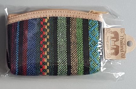 Kleingeldbeutel - Thailand - Handarbeit - Bunt  Neu 12x8,5cm