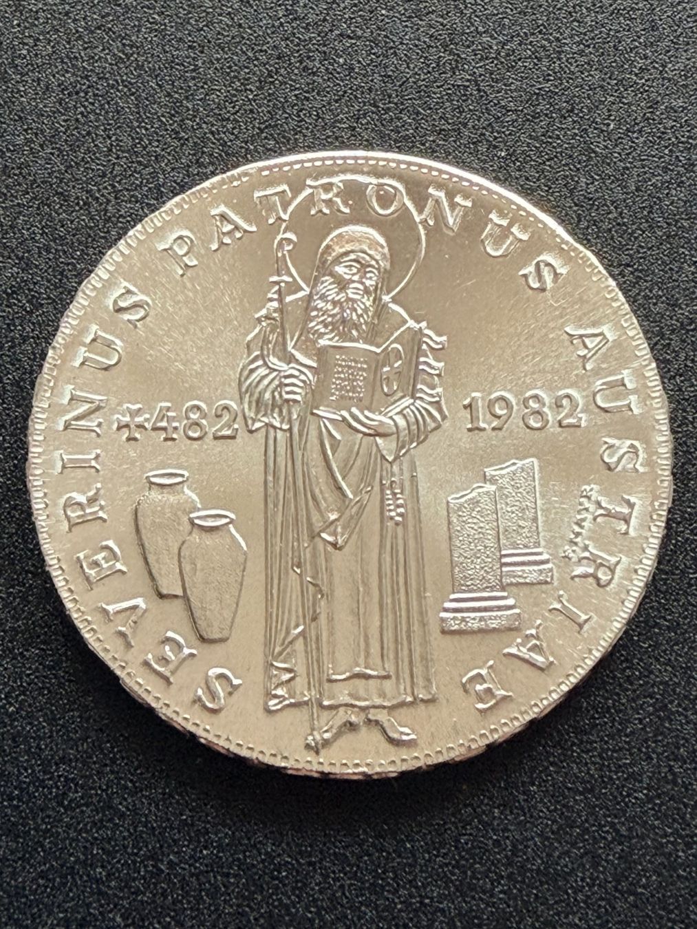 Tutti le monete: Silber-500 Schilling Österreich1982-Severinus Patronus – Usato da Gams venduto da Rhi-Taler