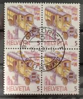 1986 Postfourgon Viererblock Top Stempel