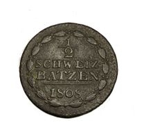 ½ Batzen – Kanton Thurgau – 1808 – Schweiz