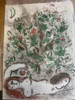 Original Marc Chagall Lithographie Adam et Eve, Bible