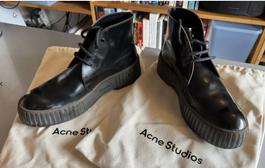 Acne Studios Black Leather Chukka Boots (rare, barely worn)