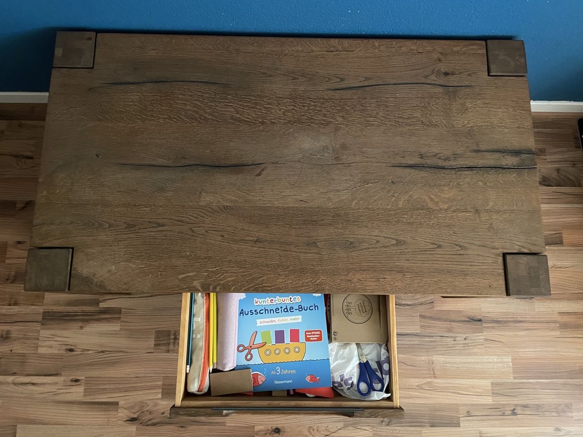 Conforama Tables: Couchtisch massives dunkles Holz mit Schublade – D'occasion à Bern par nilssager 3