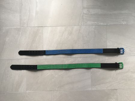 2 Gürtel blau und grün