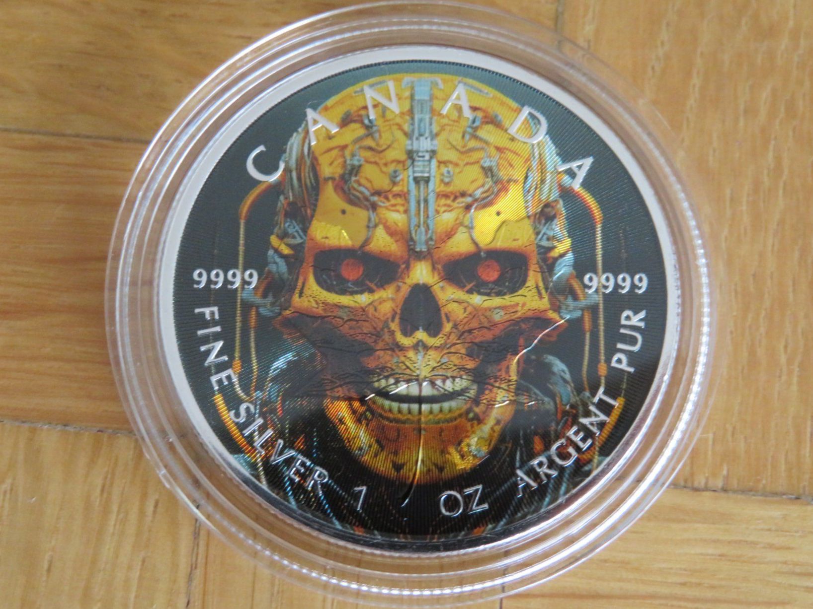Alle Münzen: Cyber Skull 2023 Maple Leaf 1 OZ SILBER -COLOR EDIT – Neu (gemäss Beschreibung) aus Wetzikon ZH von Nicki6 2