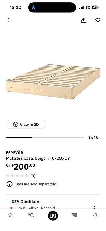 Letti: Ikea Dunvik Bettgestell beige – Usato da Wallisellen venduto da ameliasboutique 3
