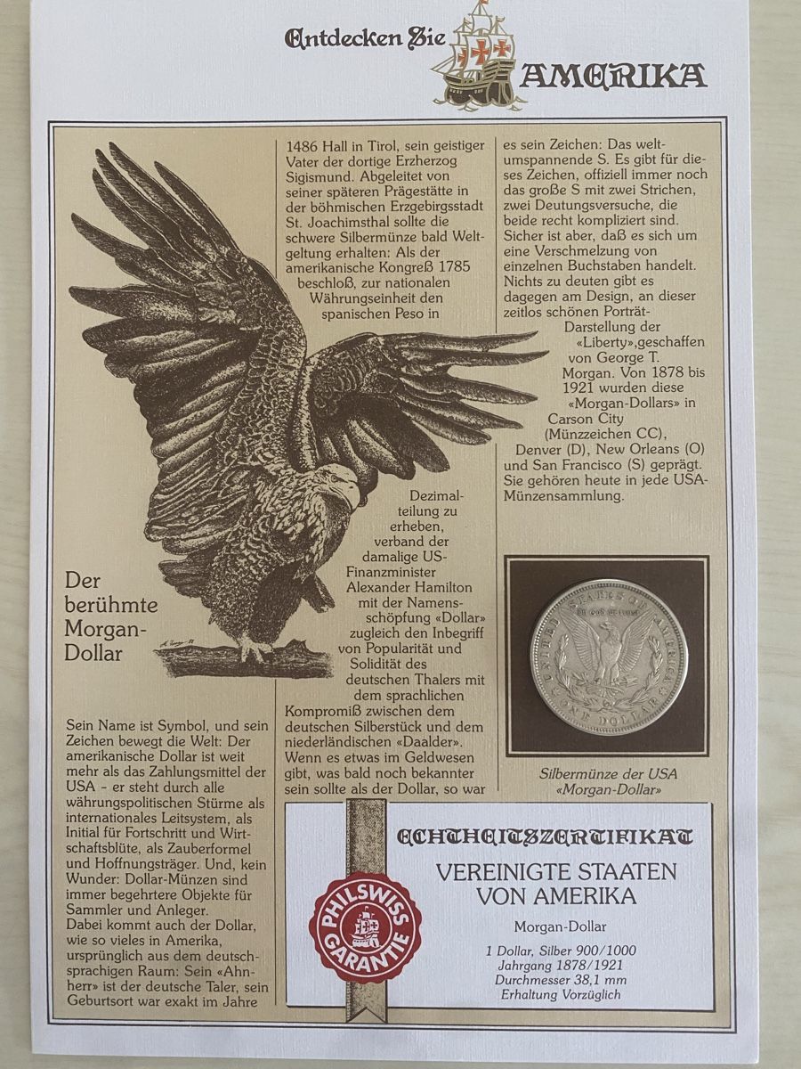 Tutti le monete: USA 1 Morgan Dollar Silber 1921 – Usato da Muralto venduto da Alex1912