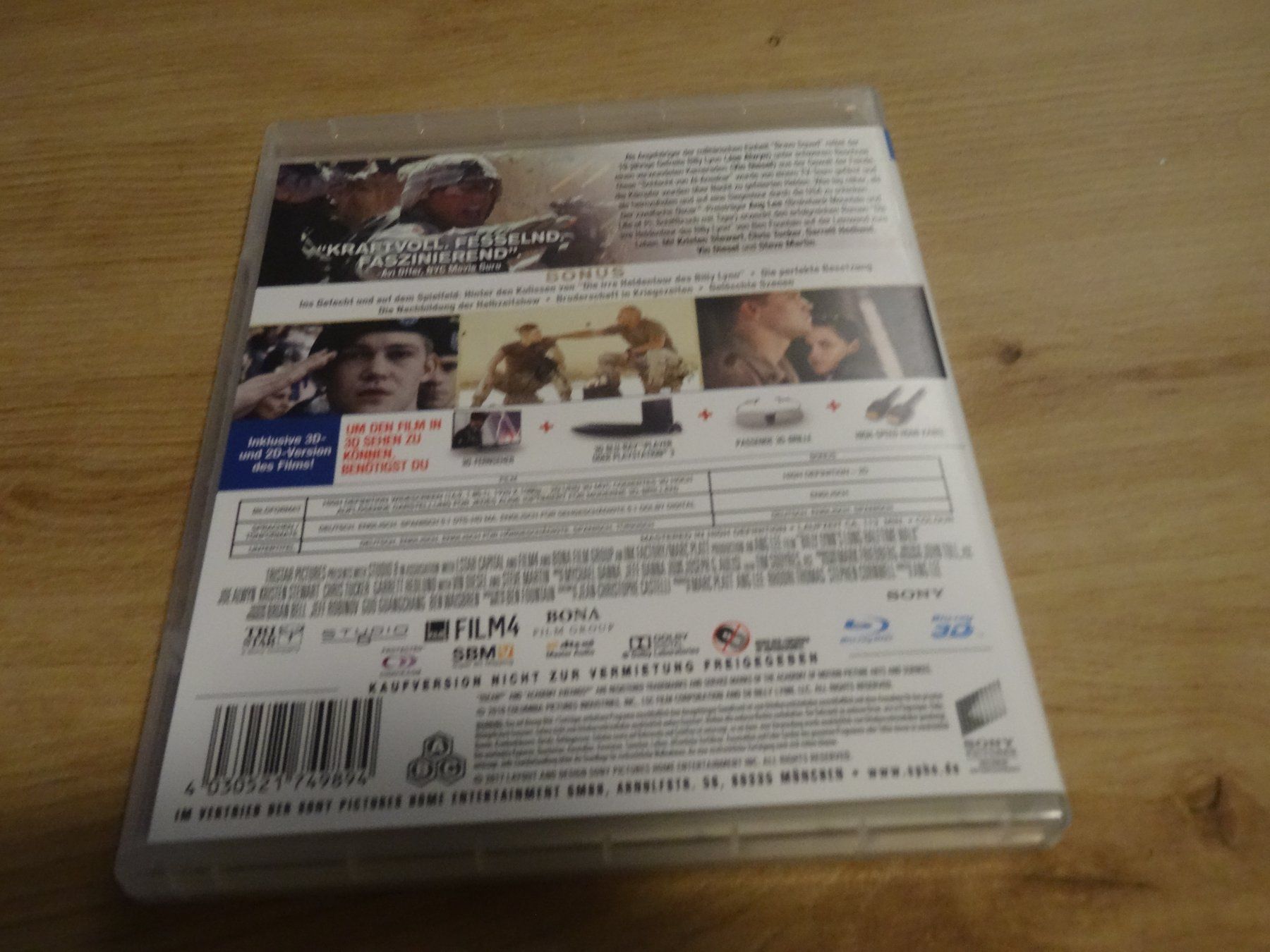 Tous les DVDs: Billy Lynn's Long Halftime Walk Blu-ray 3D+Blu-ray – D'occasion à Olten par Disc-Verkauf 2