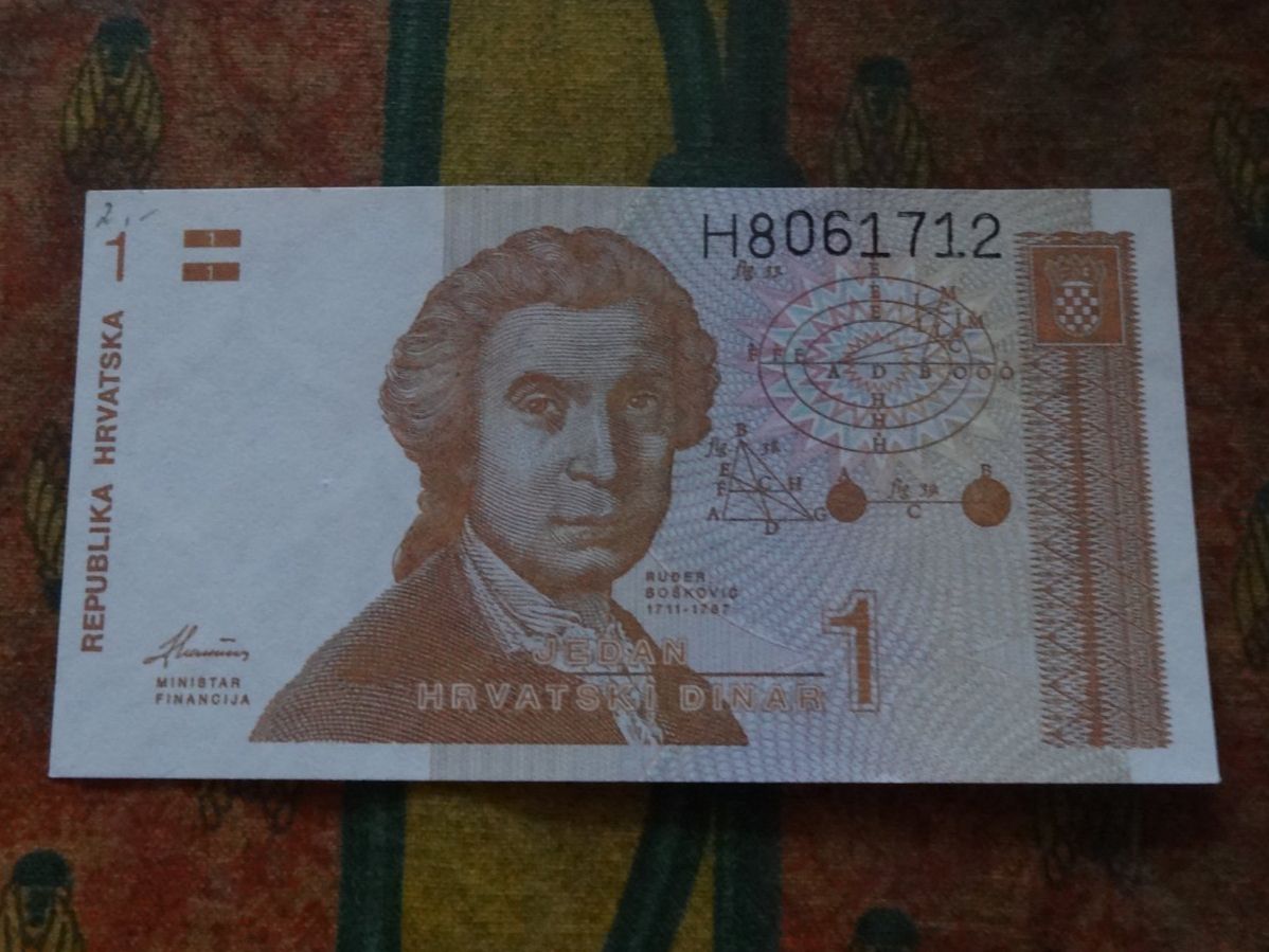 Banconote: CROATIE  1  Dinar  Billet – Usato da Romanel-sur-Lausanne venduto da Swift13