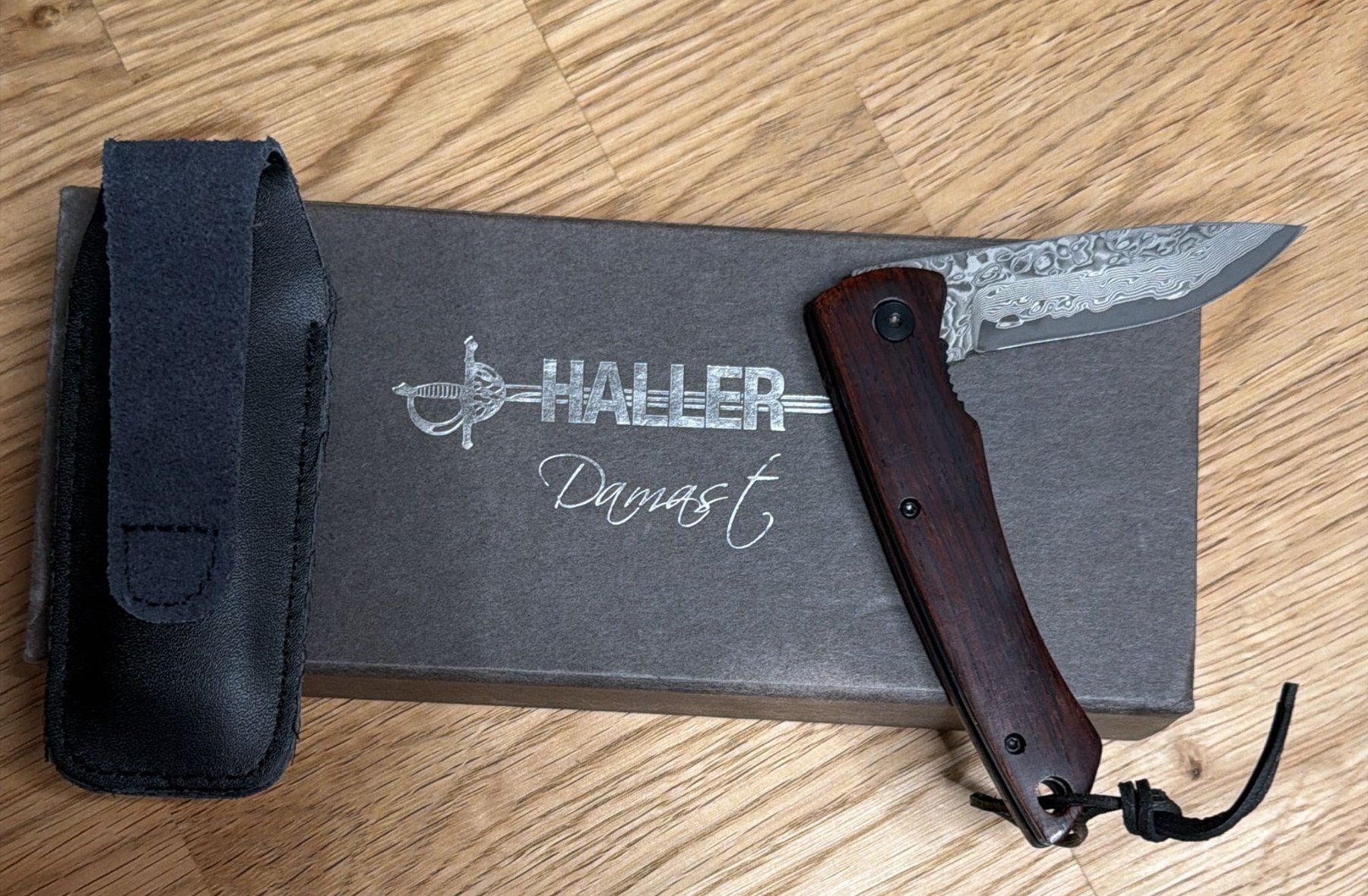 Coltelli tascabile: HALLER SACKMESSER DAMAST – Nuovo (secondo la descrizione) da Zürich venduto da Frei-Occasionen