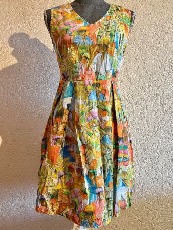 Ärmellose Sommerkleid Gr M Freizeitkleid Mehrfarbig