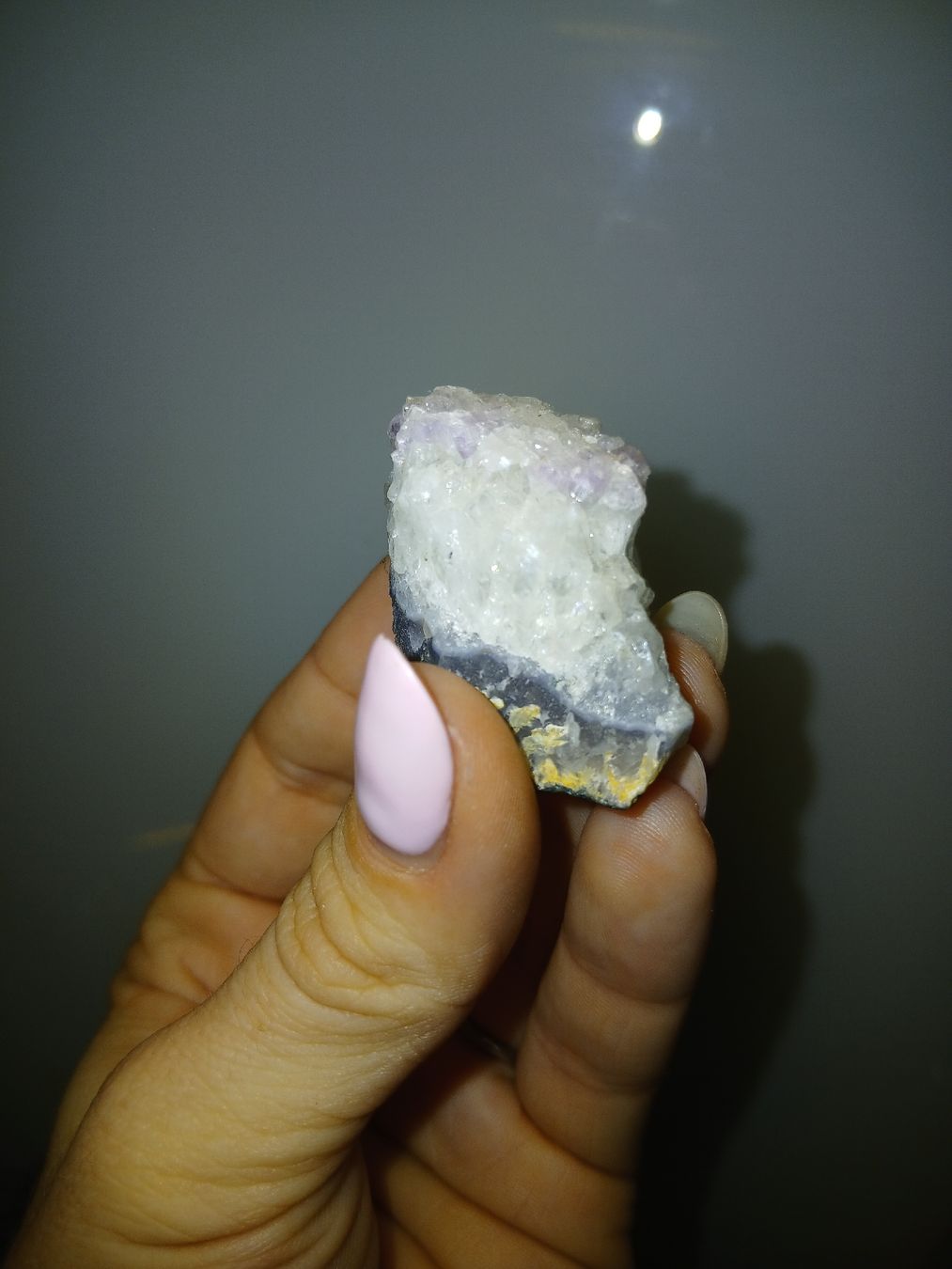 Edelsteine: Edelstein Amethyst in weissem Quarz – Neu (gemäss Beschreibung) aus Galgenen von Liv_Steinauer_1 2