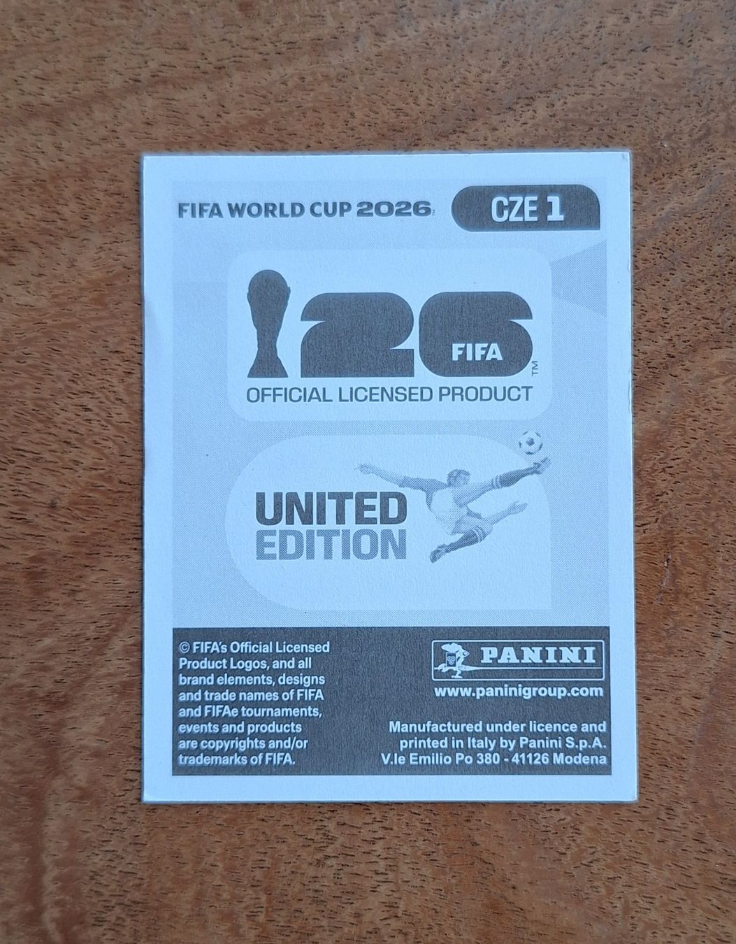 Panini Cartes à collectionner: Panini CZE 1 – Neuf (Voir description) à Romanens par Crocette 1