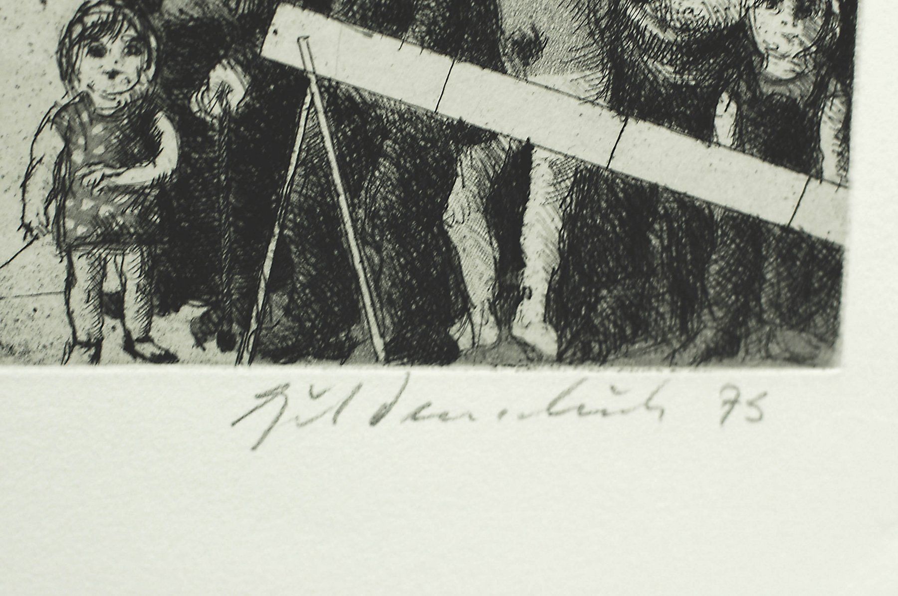 Poster & Bilder: Menschenmenge, 1975, Karl Guldenschuh – Gebraucht aus Baar von Roze1 2