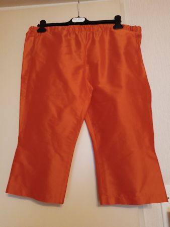 Seidenhose Capri Damen Orange
