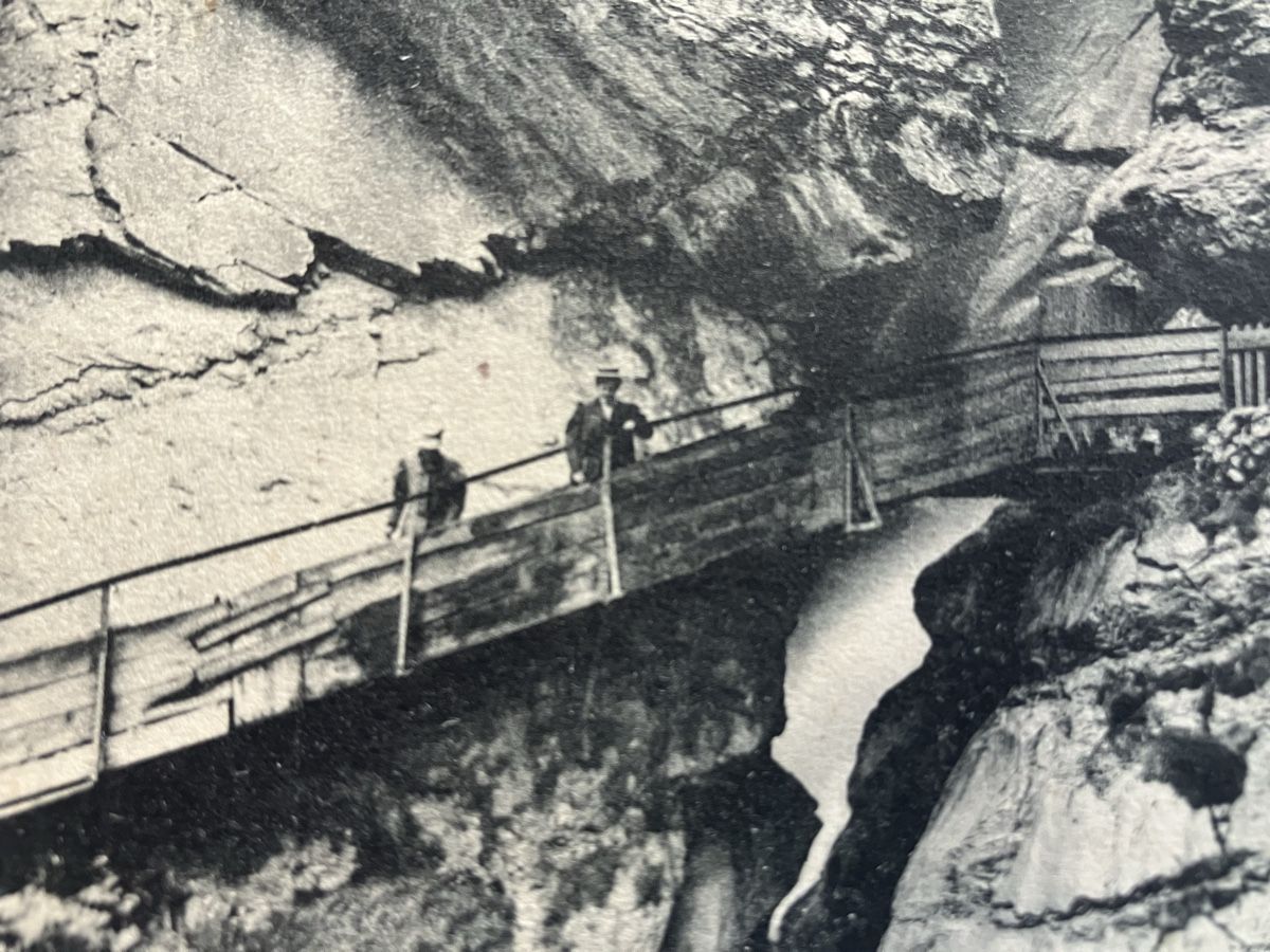 Ansichtskarten: Ansichtskarte Trümmelbachfälle Lauterbrunnen 1909 – Gebraucht aus Bauma von Baumer71 1