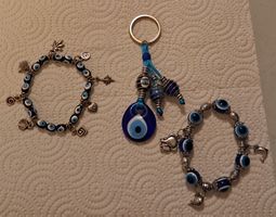 Nazar boncuk bracelet et porte cle