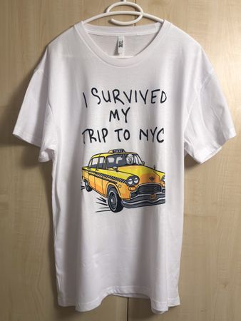 Weisses T-Shirt „I survived my trip to NYC“