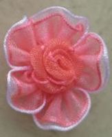 Applique organza 2 tons 2.5 cm PEACH