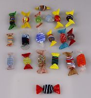 20er Set Deko Glas-Bonbons – Murano Stil Kunstglas
