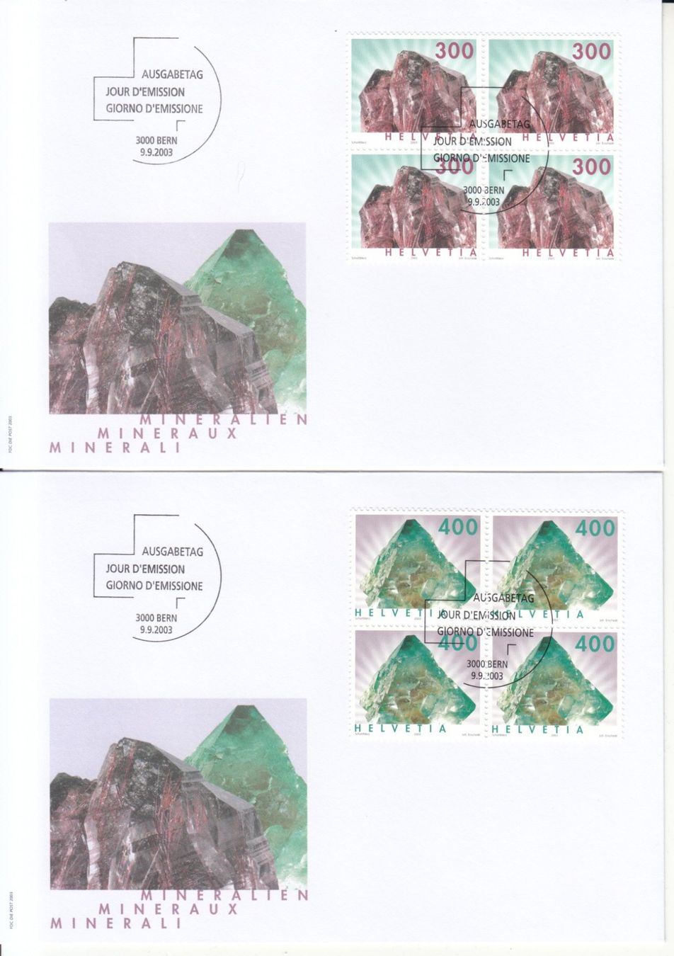 Tutti i francobolli: SBK 1094 - 1095 im 4er-Block FDC – Usato da Bürglen TG venduto da StampGraf