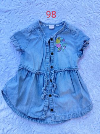 Gr. 98 Kleid aus Jeans "Toucan"