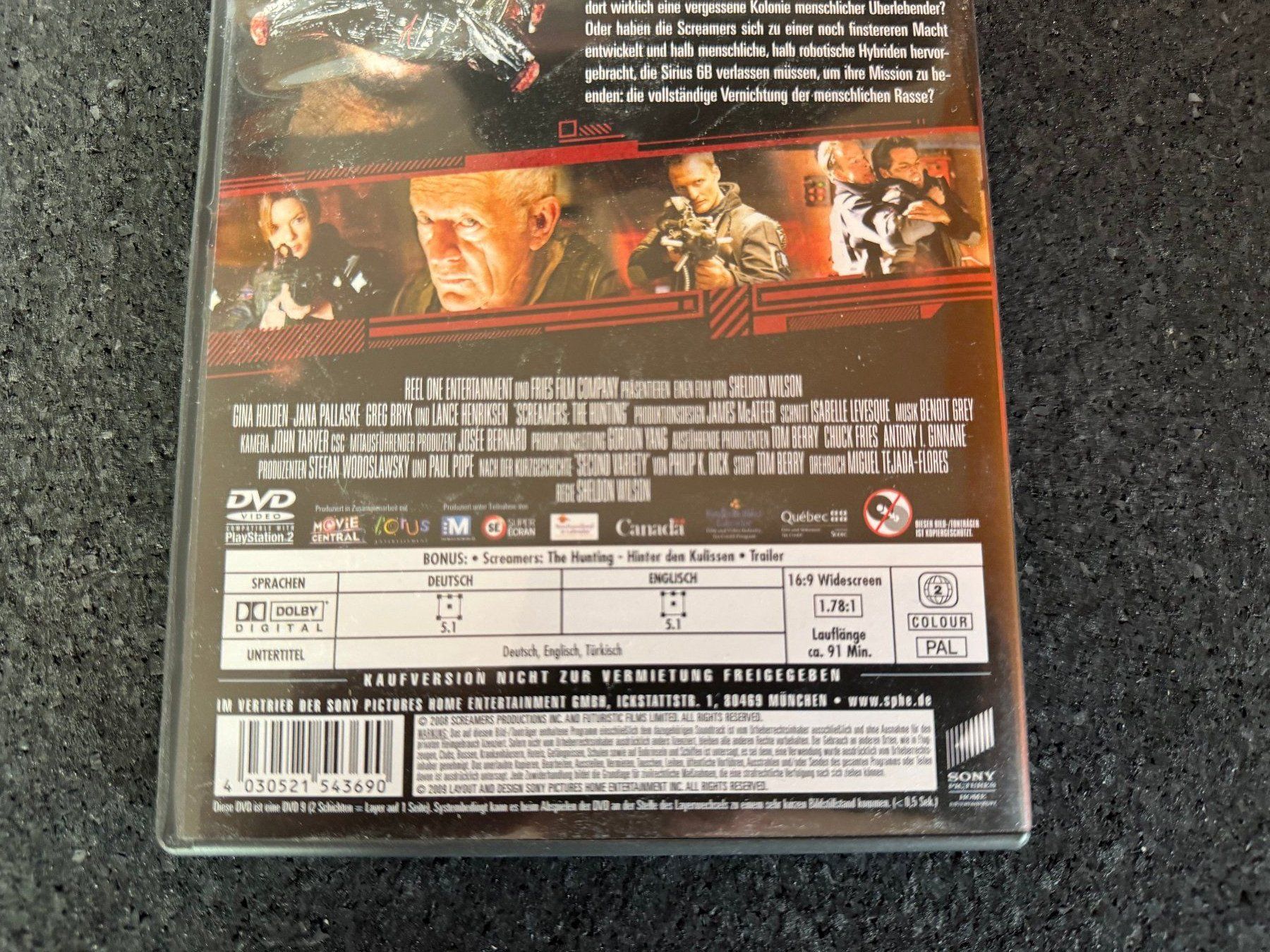 Tous les DVDs: SCREAMERS "The Hunting" DVD EN/DE – D'occasion à Fribourg par tschjoly 4