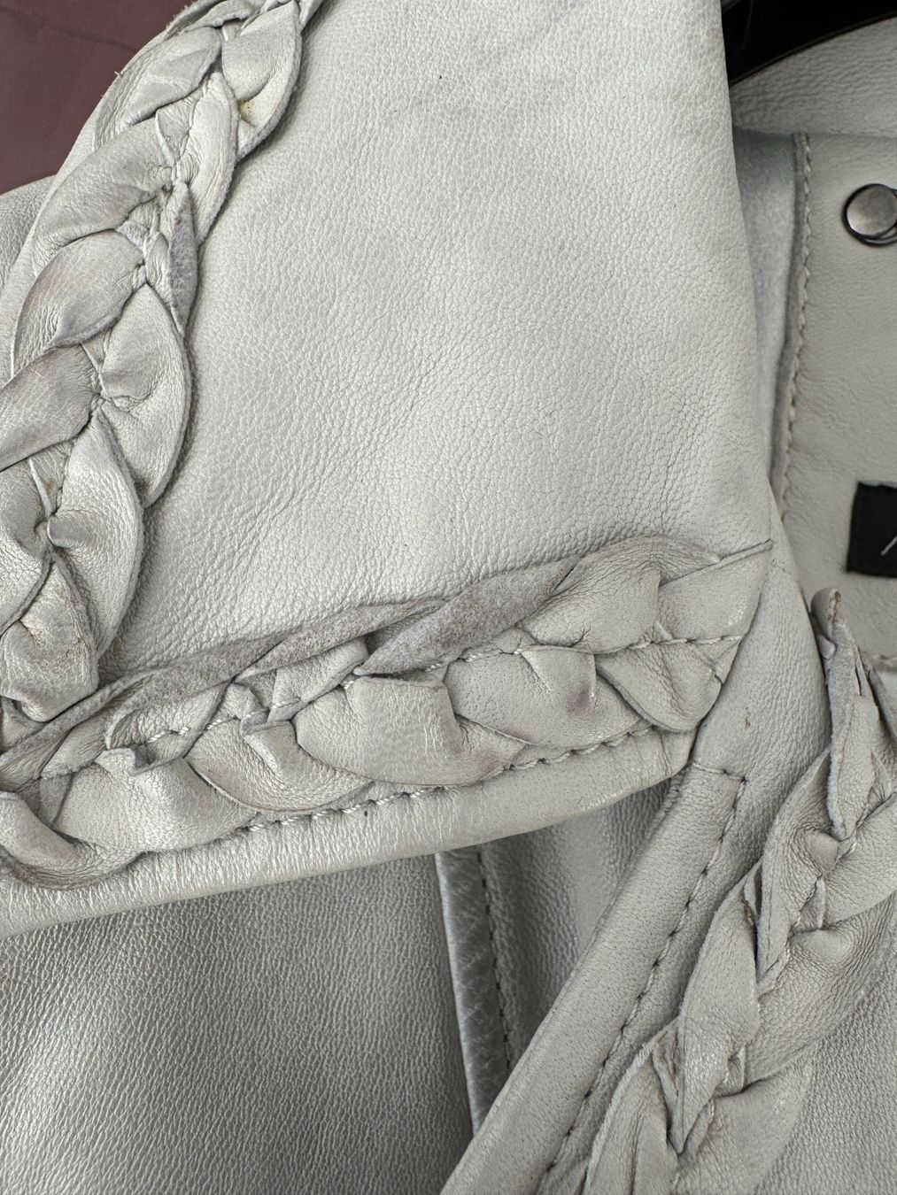 Marc Cain Gilet & Giacche senza maniche: Marc Cain Leder Jacke Weste Hellgrau N 2 Gr 36 – Nuovo (secondo la descrizione) da Wauwil venduto da machneu11 2