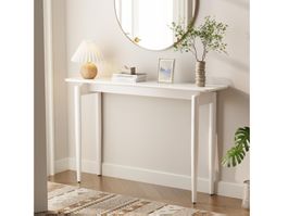 Konsolentisch schmal, massivholz, Sofatisch 120cm, weiss
