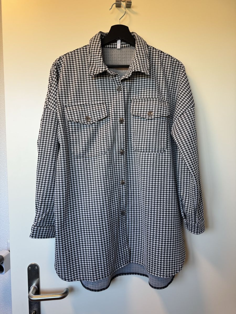 Camicette: Oversize-Hemd Gr. S Hahnentritt Muster – Usato da Zürich venduto da cha_7n8s