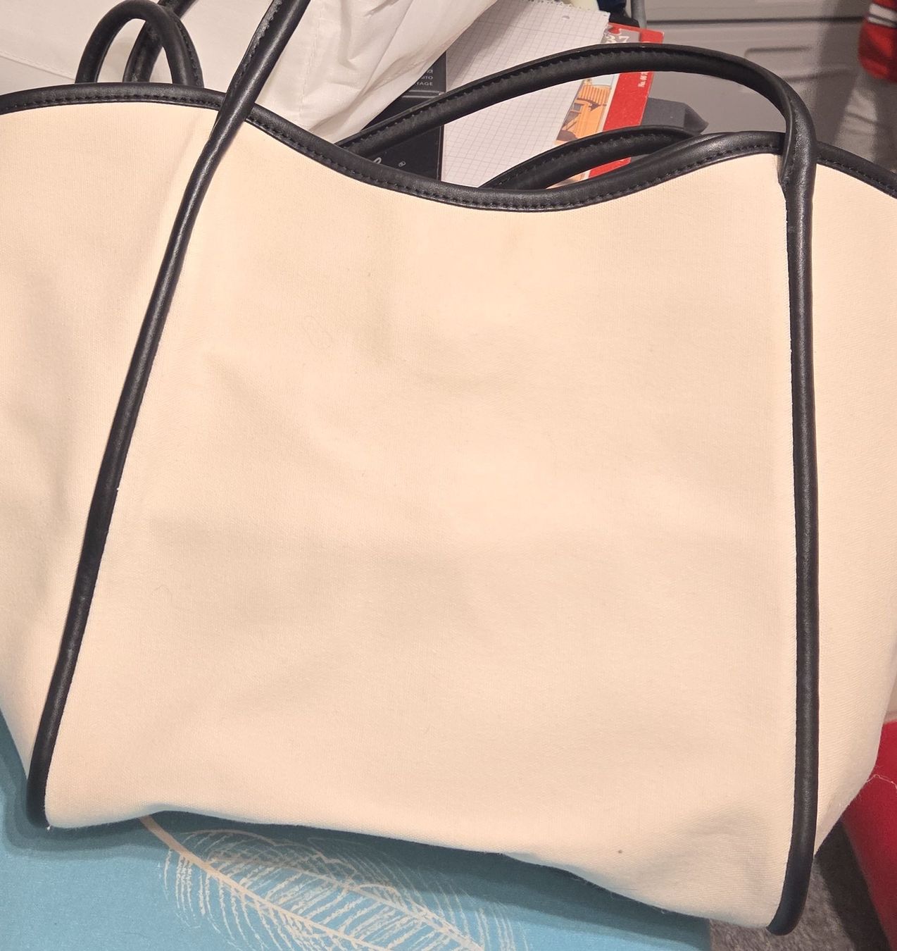 Borse da donna: Stofftasche cremefarben mit Leder even&odd – Usato da Sarmenstorf venduto da bau_bml6