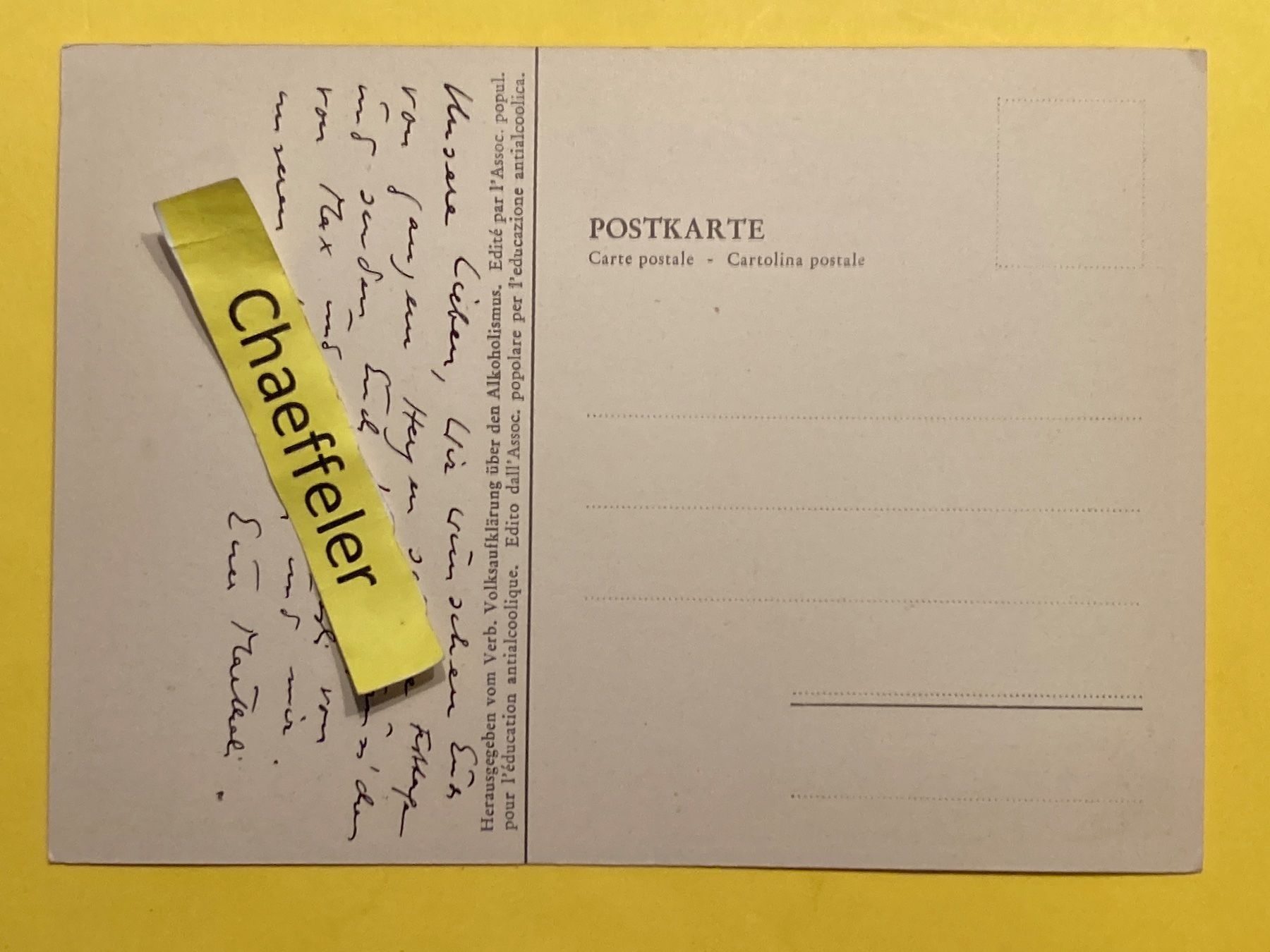 Cartes postales: Herbstabend im Bergell bei Soglio – D'occasion à Zürich par Chaeffeler 1