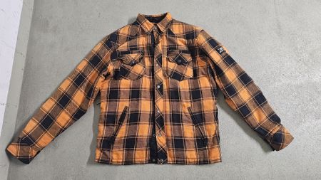 Bores Lumberjack Hemd Gr. L, orange/schwarz kariert, wie neu