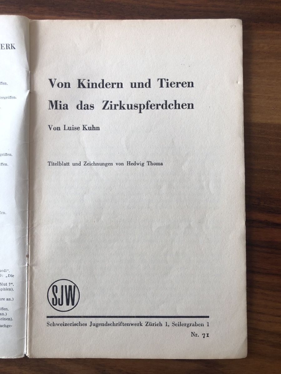 Zeitschriften & Magazine: SJW Heft Nr. 71 – Gebraucht aus Niederneunforn von Maralisa 1
