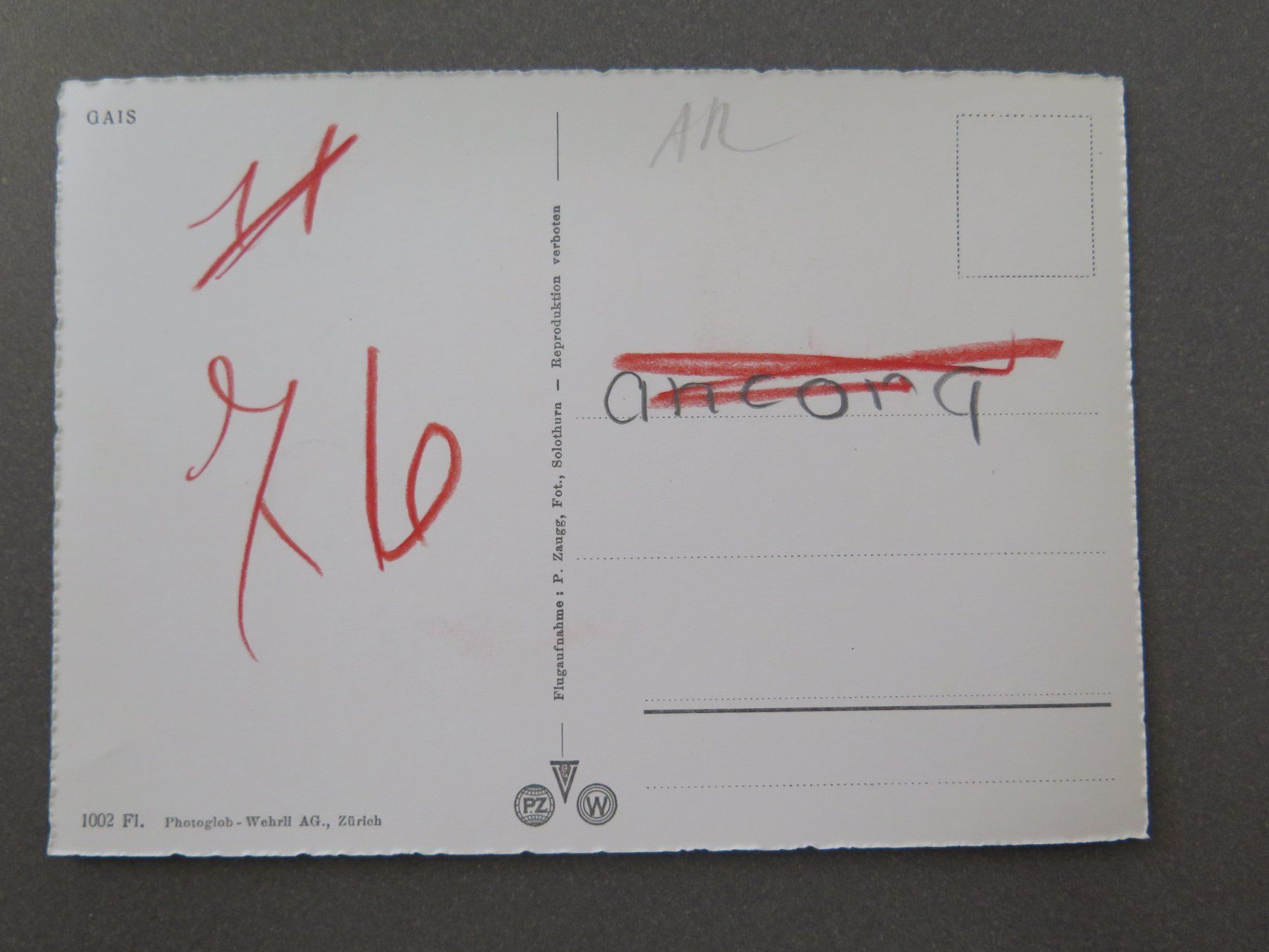Cartoline postali: GAIS - FLUGAUFNAHME – Usato da Wittenbach venduto da lipasal 1