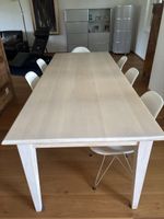 Esstisch weiss geölt- Ahorn-Massiv, Biedermeier-Style