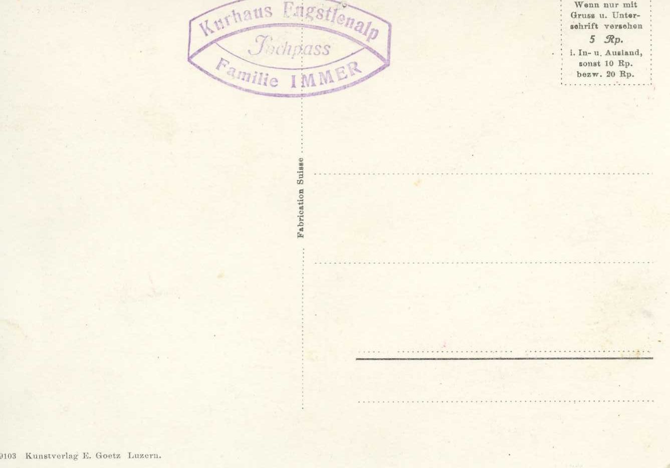 Cartoline postali: Engstlenalp Kurhaus Melchsee-Frutt – Usato da Dallenwil venduto da montem63 1